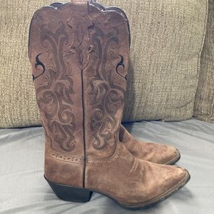 Womens Brown Justin Boots Size 8B